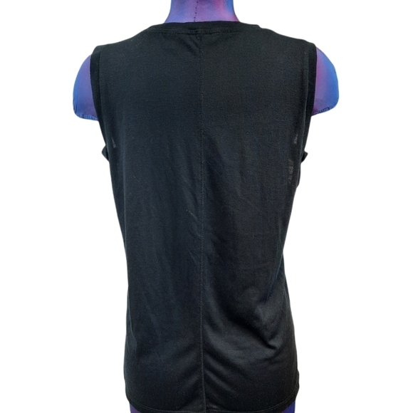Athleta Black Muscle Tank Side‎ Cut Out Size XS Women's Yoga Top - Picture 5 of 8
